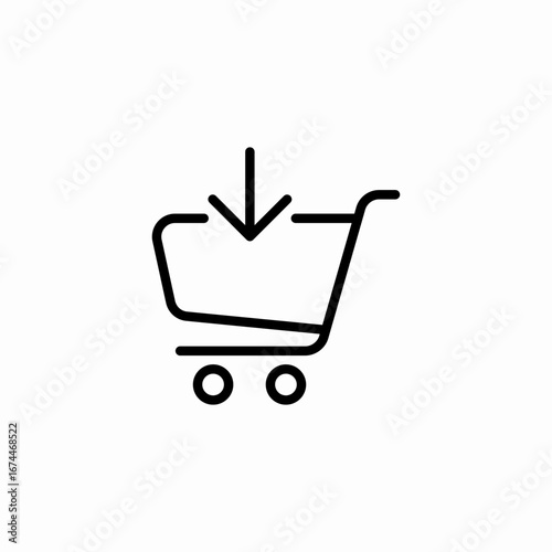 add cart shopping icon sign vector