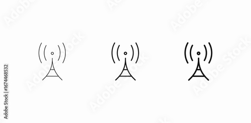 antenna signal broadcast icon sign vector