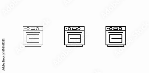 electric oven cooking icon sign vector