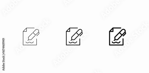 paper document signing icon sign vector
