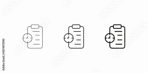 schedule on clipboard icon sign vector