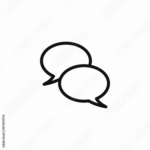 two chat bubbles icon sign vector