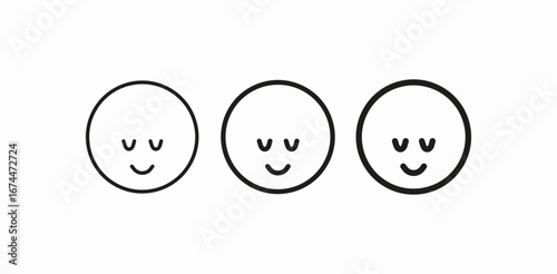 relieved face icons icon sign vector