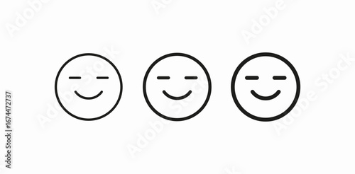 relieved happy face icon sign vector