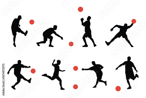 Kickball player silhouette