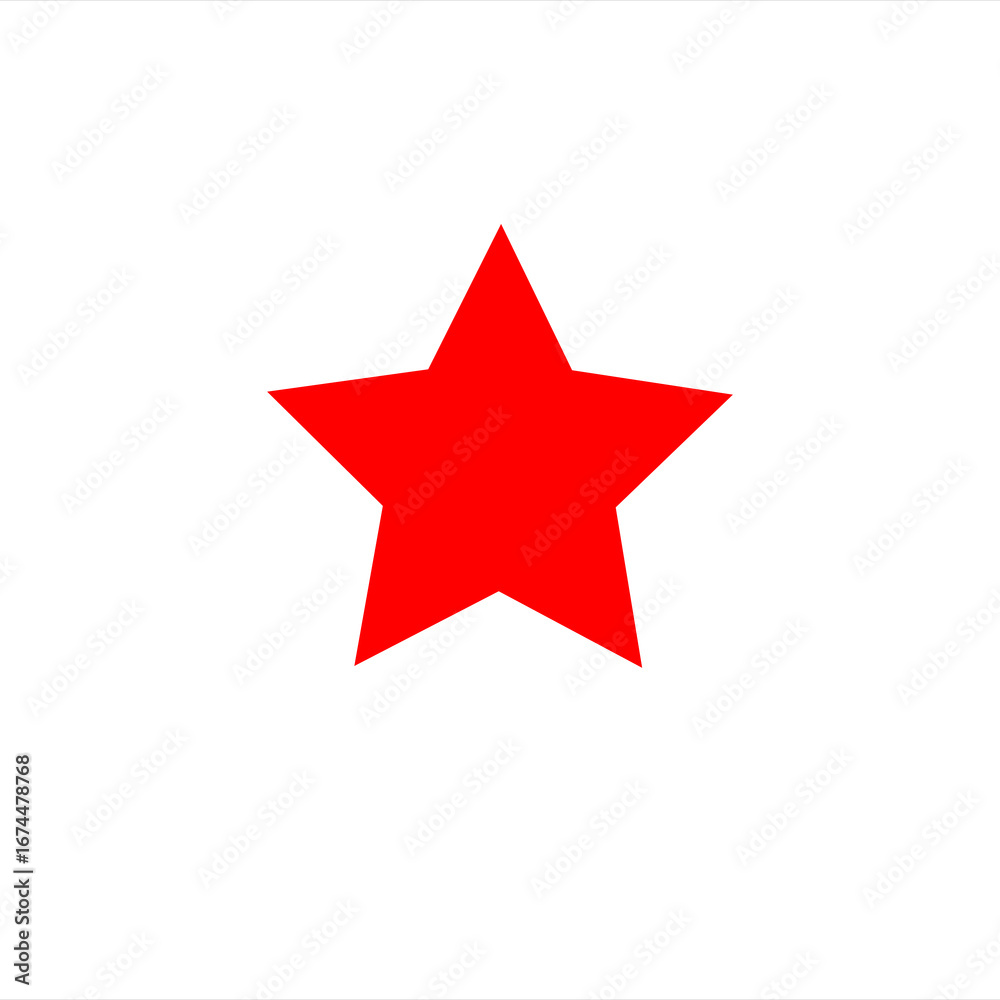 Fototapeta premium red star on white background