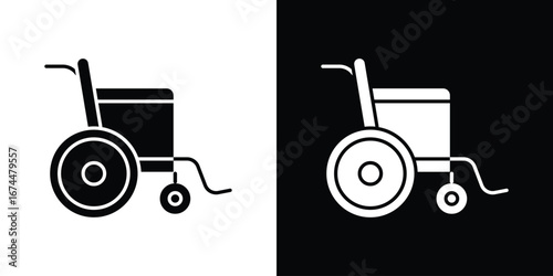 Wheelchair icon. filled flat sign for mobile concept and web