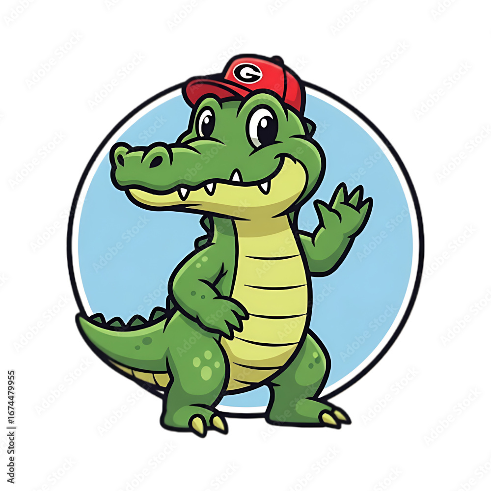 Fototapeta premium Alligator on white background.