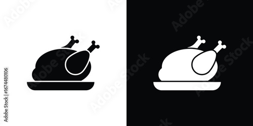 Turkey icon. filled flat sign for mobile concept and web