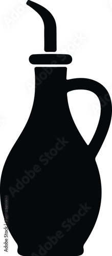 Illustrator Vector Olive oil bottle kitchen utensil cooking silhouette