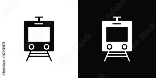 Train icon. filled flat sign for mobile concept and web