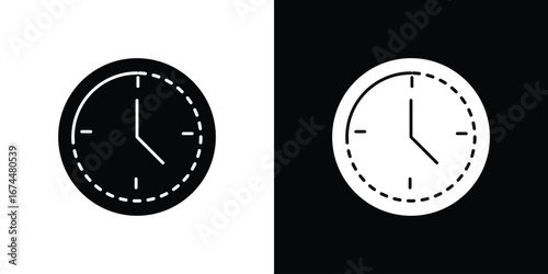 Time quarter past icon. filled flat sign for mobile concept and web