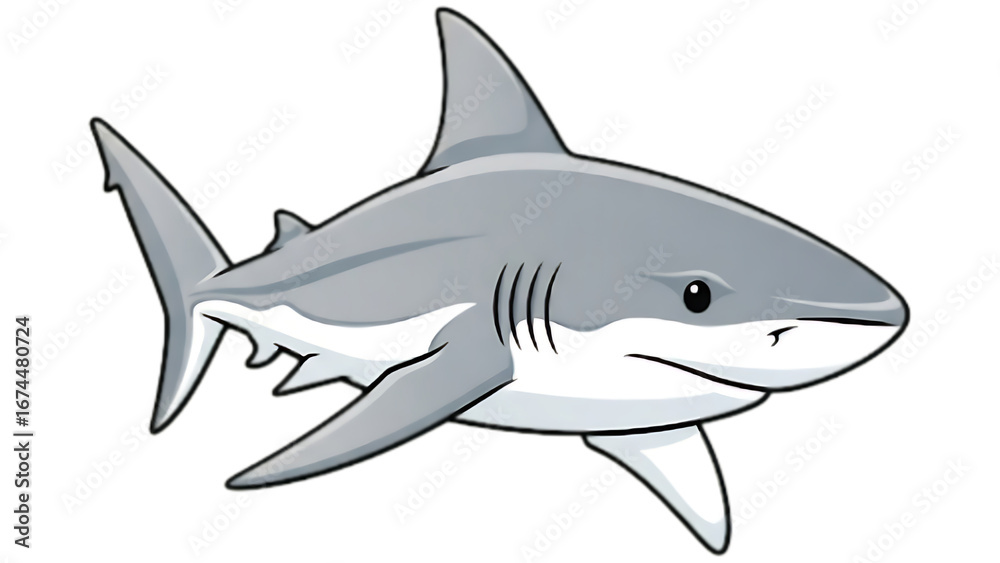 Fototapeta premium shark vector illustration 