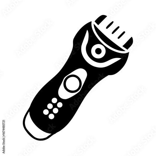 Vector art of epilator for hair removal, a beauty and skin care device for woman personal grooming and body treatment