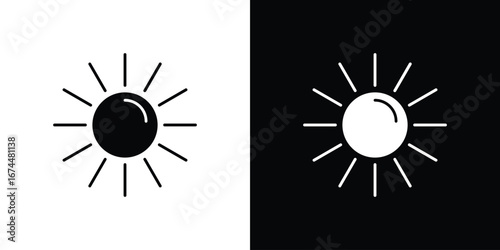 Sun icon. filled flat sign for mobile concept and web
