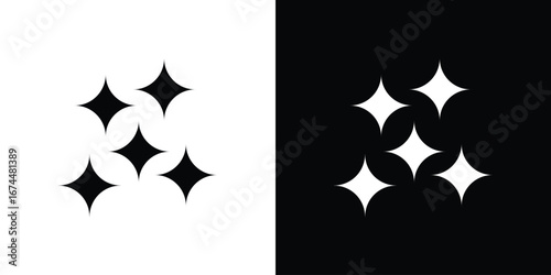 Sparkles icon. filled flat sign for mobile concept and web