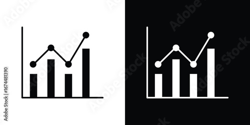 Stats icon. filled flat sign for mobile concept and web