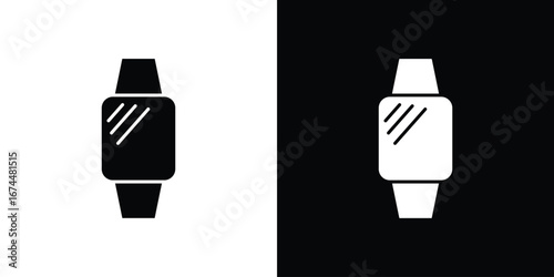 Smartwatch icon. filled flat sign for mobile concept and web