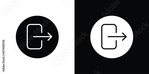 Sign out icon. filled flat sign for mobile concept and web