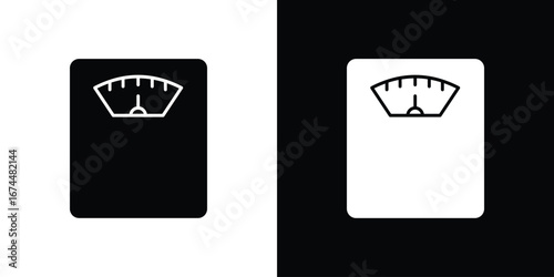 Scale icon. filled flat sign for mobile concept and web