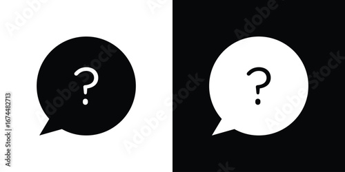Question icon. filled flat sign for mobile concept and web