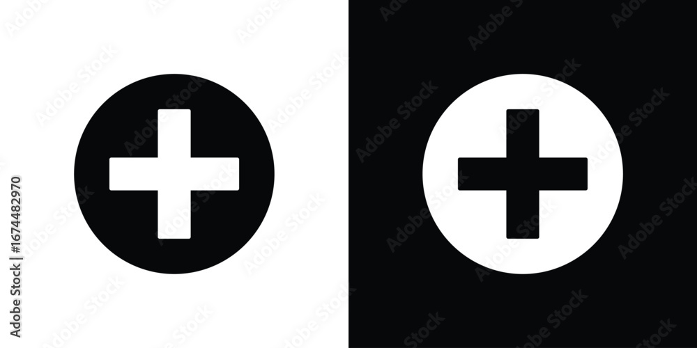 Fototapeta premium Plus icon. filled flat sign for mobile concept and web