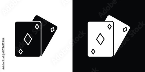 Playing cards icon. filled flat sign for mobile concept and web