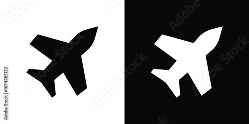 Plane icon. filled flat sign for mobile concept and web