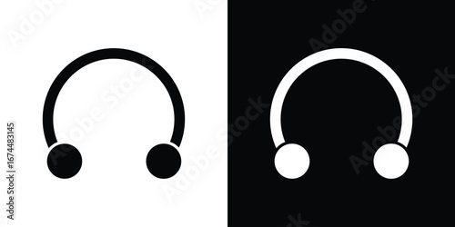 Piercing icon. filled flat sign for mobile concept and web