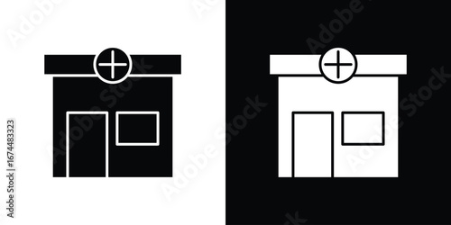 Pharmacy icon. filled flat sign for mobile concept and web