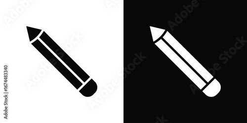 Pencil icon. filled flat sign for mobile concept and web