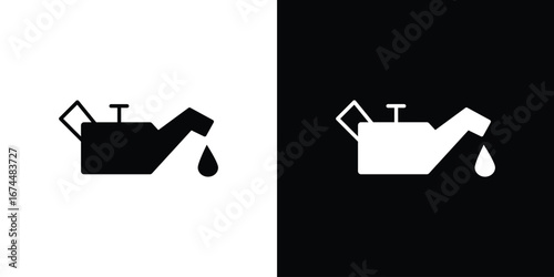 Oil can icon. filled flat sign for mobile concept and web