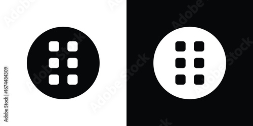 Menu dots icon. filled flat sign for mobile concept and web
