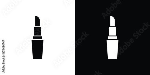 Lipstick icon. filled flat sign for mobile concept and web