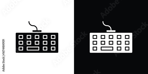 Keyboard icon. filled flat sign for mobile concept and web