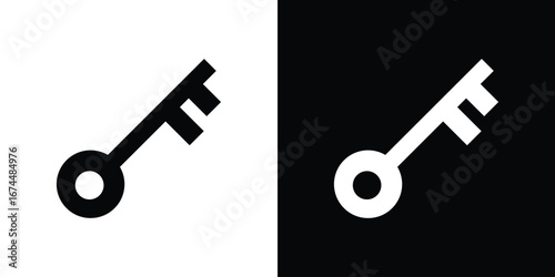 key icon. filled flat sign for mobile concept and web