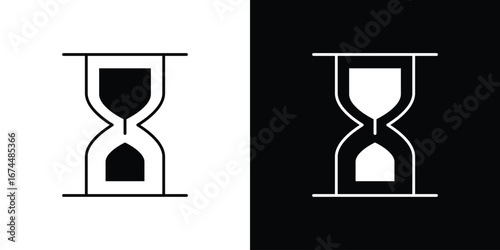 Hourglass icon. filled flat sign for mobile concept and web