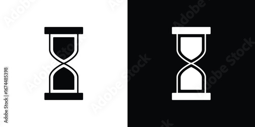 Hourglass end icon. filled flat sign for mobile concept and web