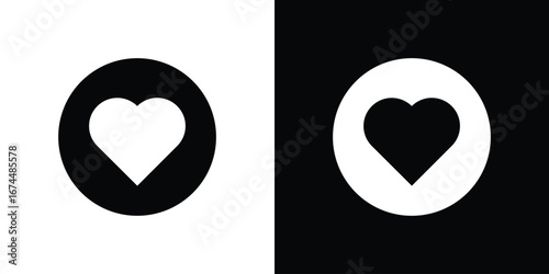 Heart icon. filled flat sign for mobile concept and web