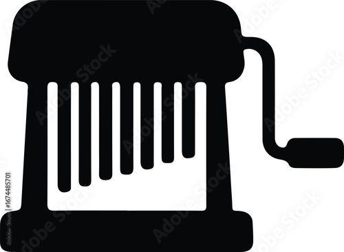 Illustrator Vector Simple vegetable cutter machine kitchen tool silhouette