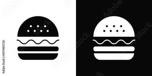 Hamburger icon. filled flat sign for mobile concept and web