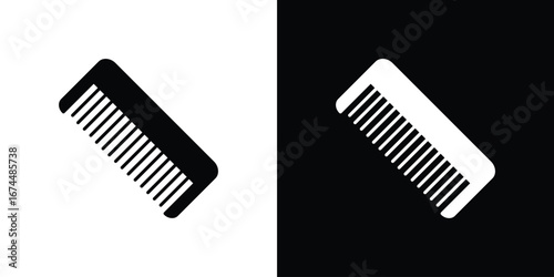 Hair brush icon. filled flat sign for mobile concept and web