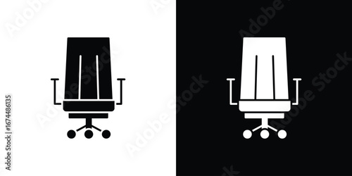 Gaming chair icon. filled flat sign for mobile concept and web