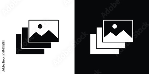 Gallery icon. filled flat sign for mobile concept and web
