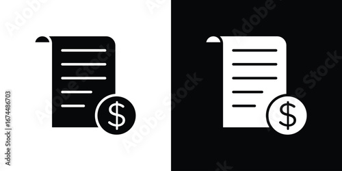 File invoice icon. filled flat sign for mobile concept and web