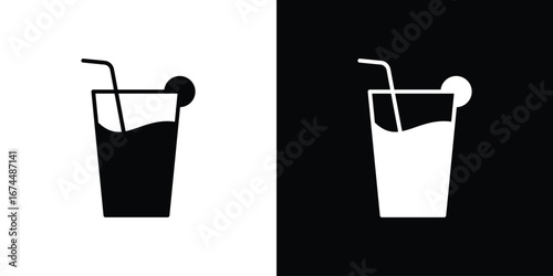 Drink icon. filled flat sign for mobile concept and web