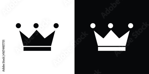 Crown icon. filled flat sign for mobile concept and web
