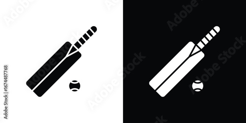 Cricket icon. filled flat sign for mobile concept and web