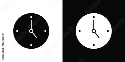 Clock-five icon. filled flat sign for mobile concept and web