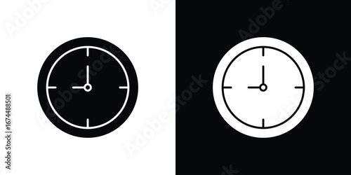 Clock nine icon. filled flat sign for mobile concept and web